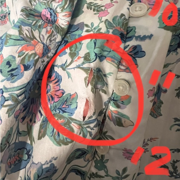 J.crew Button-front cotton poplin dress in English garden size 12 (Read Descip) - Picture 11 of 11